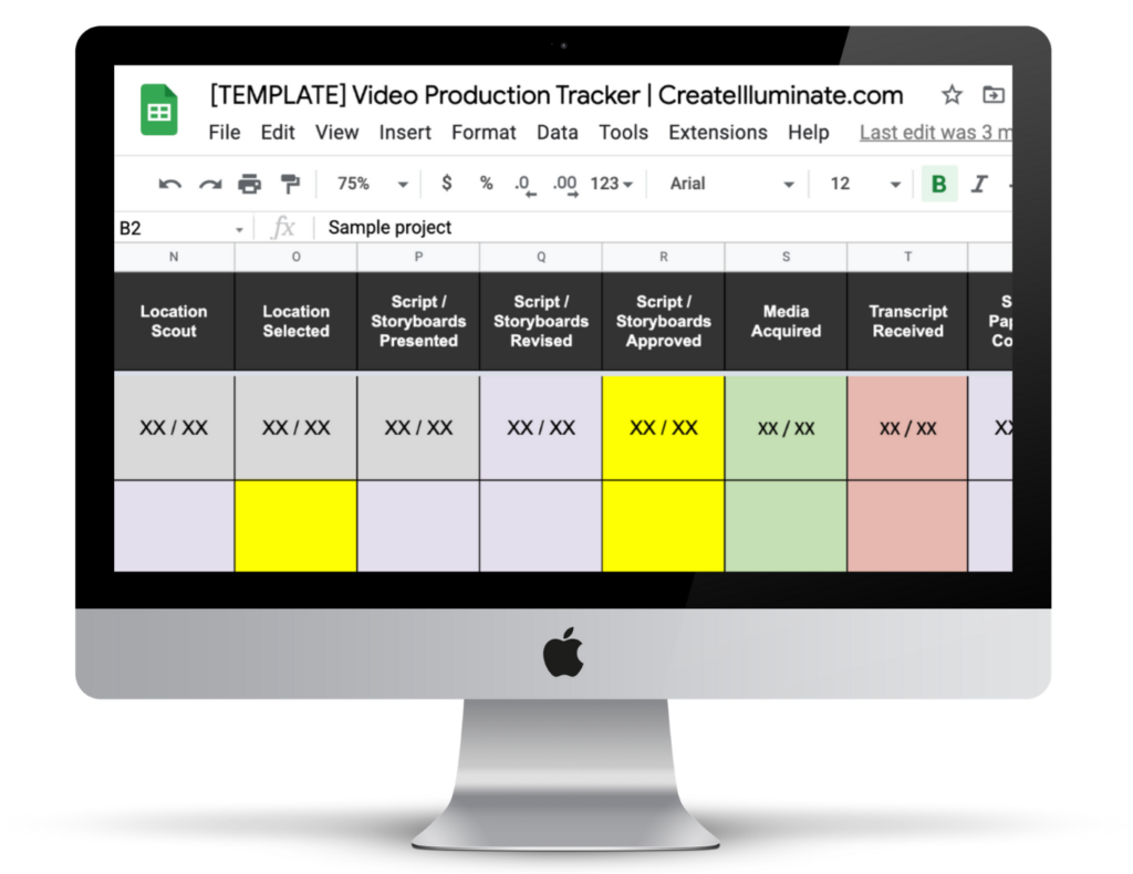 [FREE TEMPLATE] Video Production Tracker